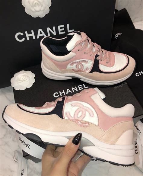 pink Chanel sneakers